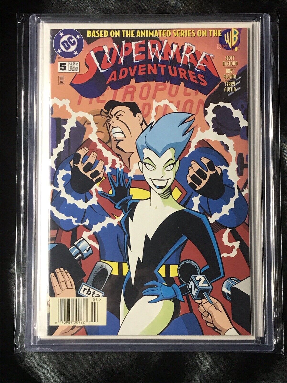 💥Superman Adventures💥#5 1st Appearance🔥Live Wire🔥Newsstand🔥Very Rare🔥HTF