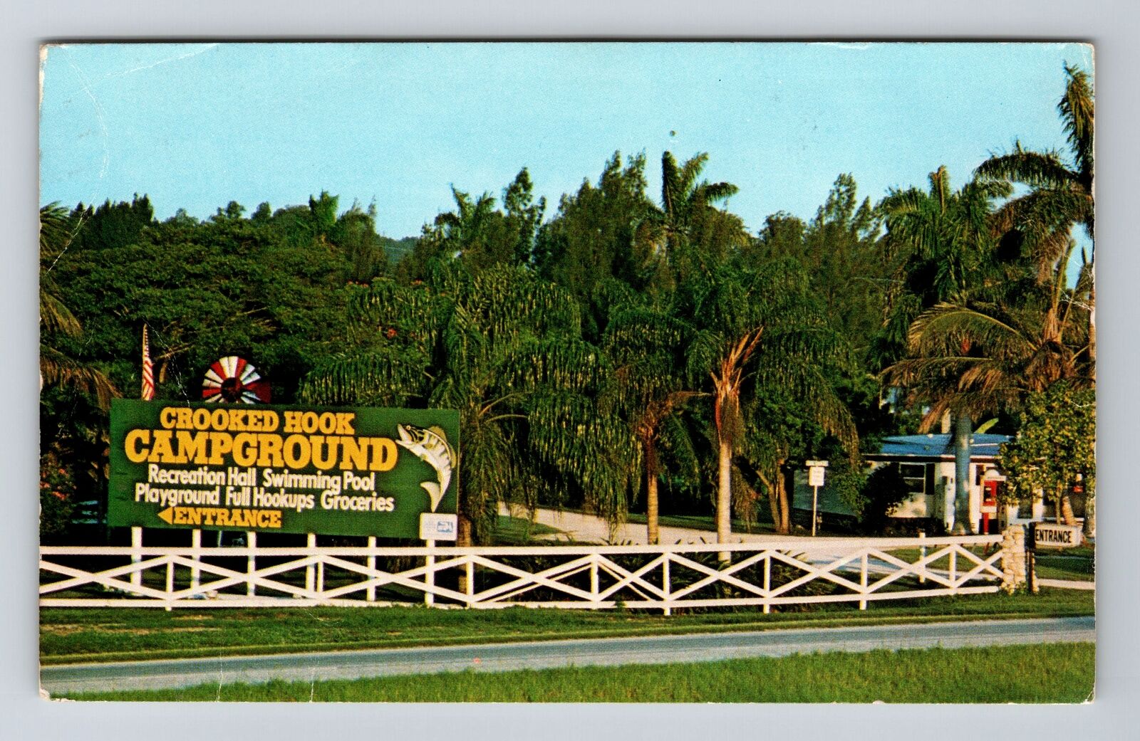 Lake Harbor FL-Florida, Crooked Hook Campground Vintage Souvenir Postcard