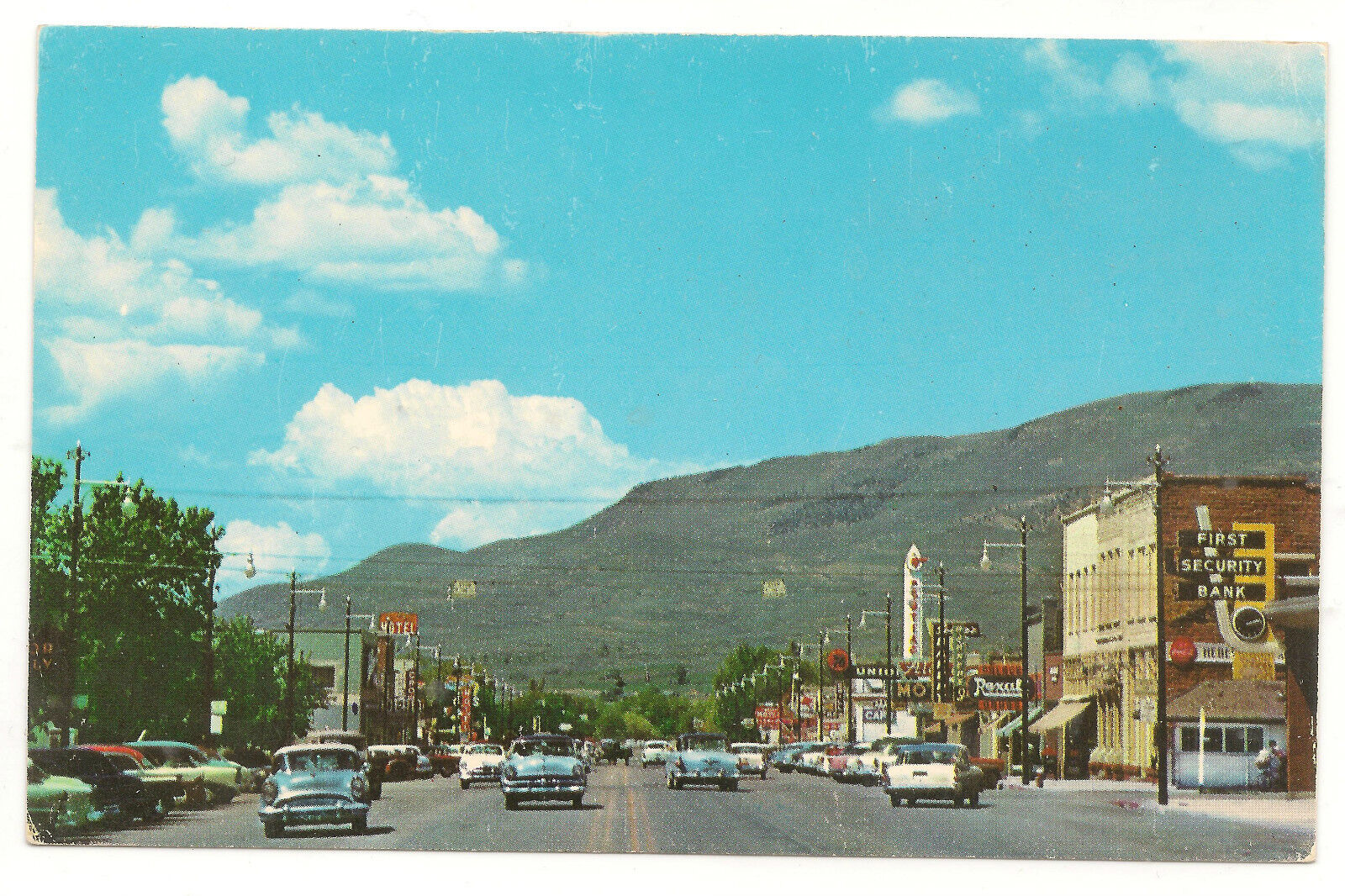 Main Street, Heber City, Utah, Deseret Book, Unused Vintage c1950\'s Postcard