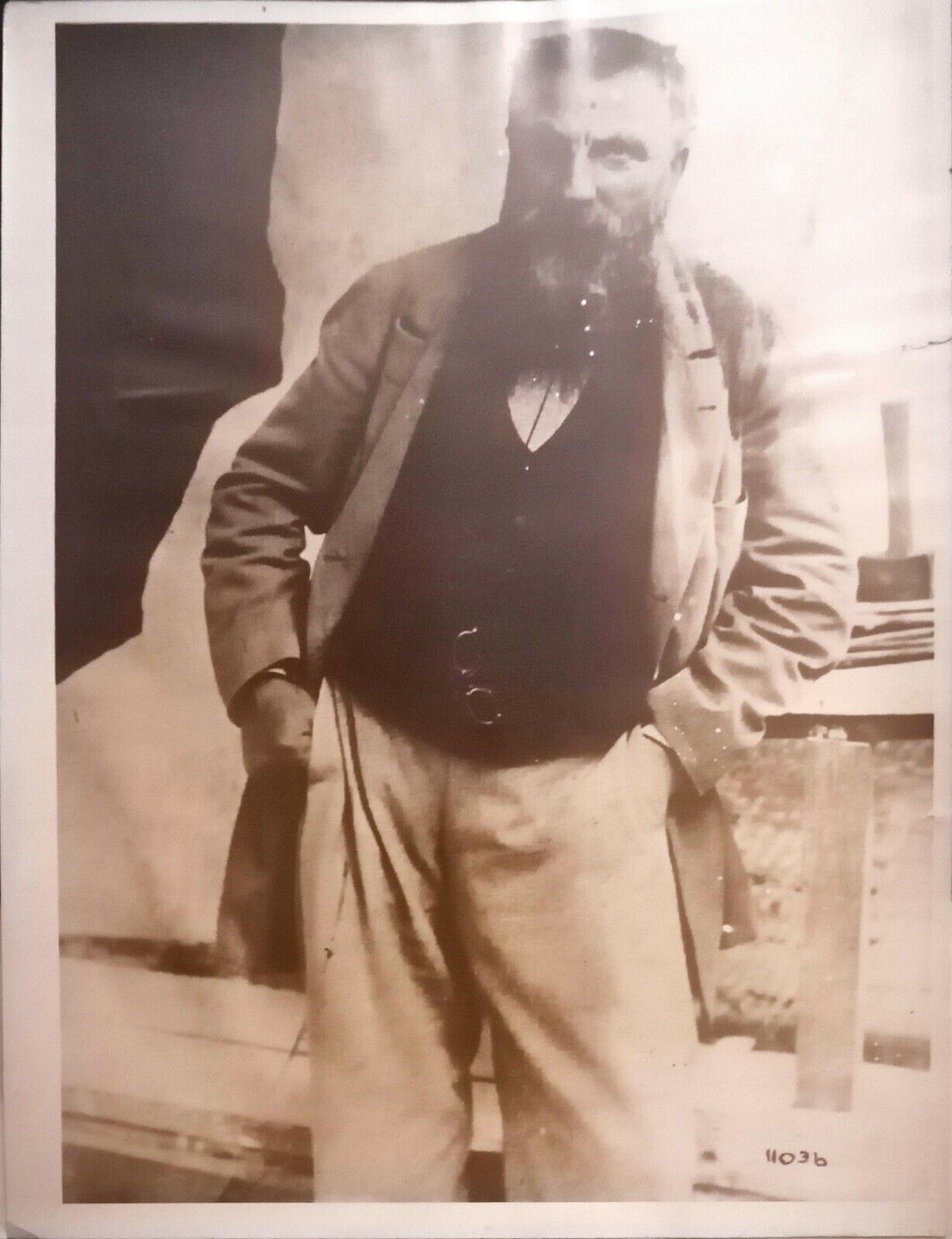 AUGUSTE RODIN 1917 FAMOUS SCULPTOR PHOTO PARIS FRANCE THE THINKER ARTIST LEGEND