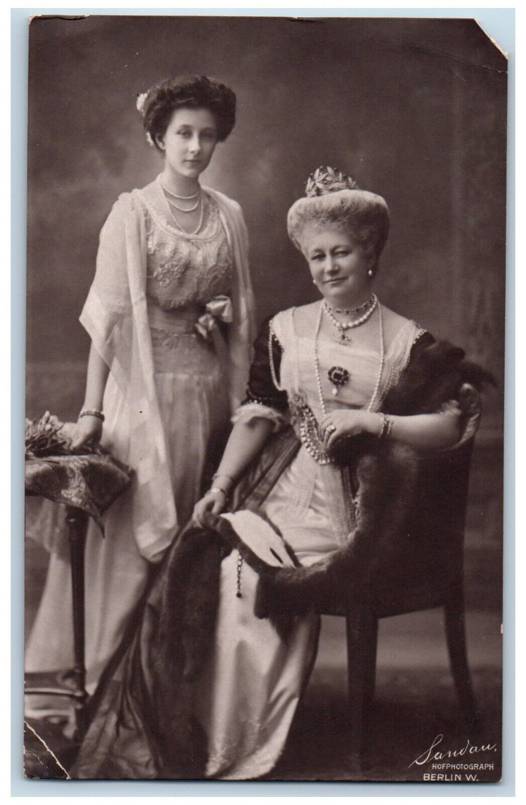 Prussia Postcard Queen Augusta-Victoria Princess Victoria-Louise 1910 RPPC Photo