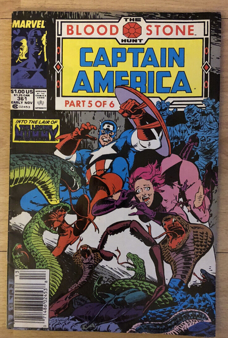 1989 Captain America Comic #361, Ads: Sears Nintendo Star Trek Mr. Bubbles D & D