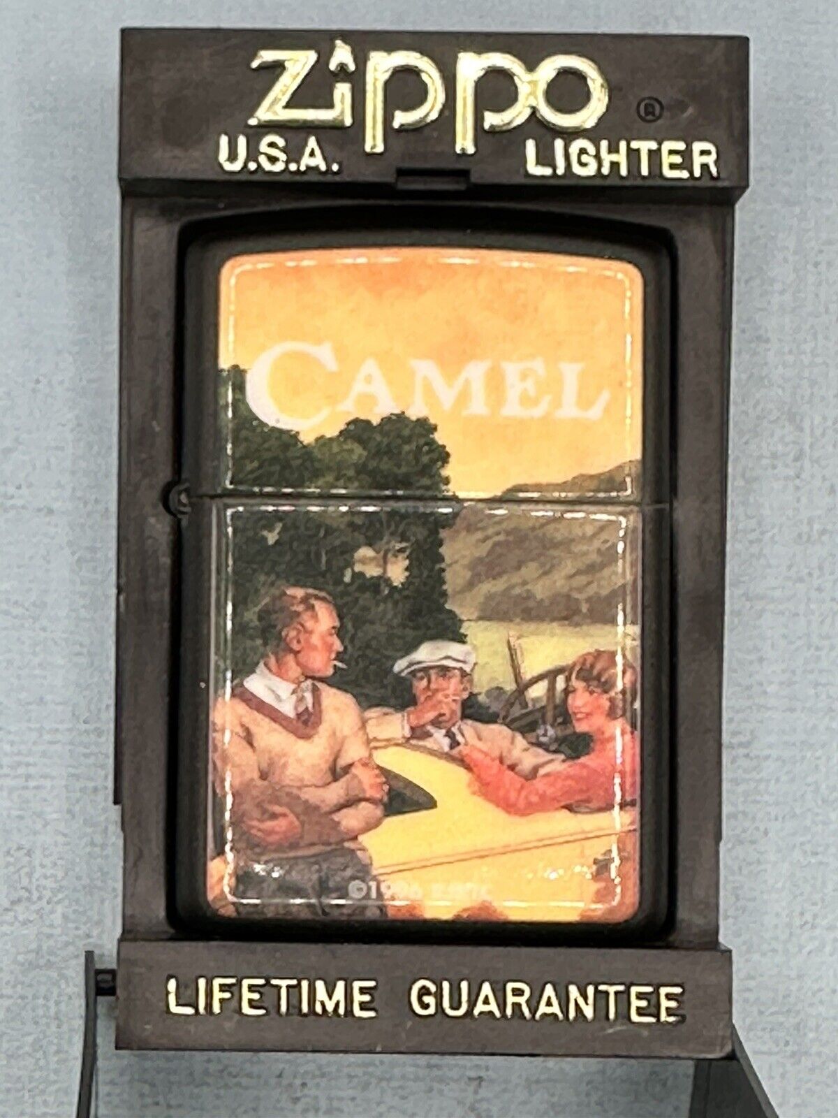 Vintage 1996 Camel Sunday Drive Black Matte Zippo Lighter NEW Rare