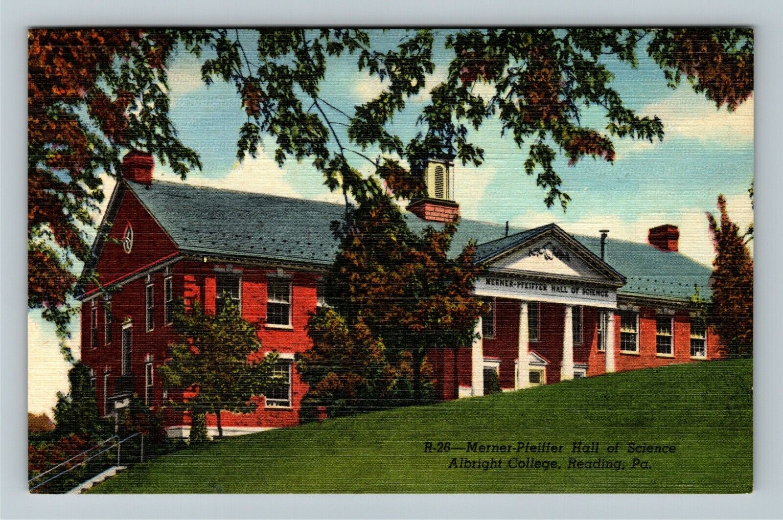 Reading PA-Pennsylvania, Merner Pfeiffer Hall Of Science  Vintage Postcard