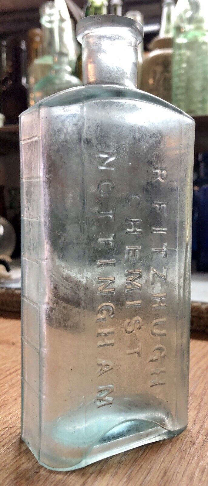 1895 Quack Cure Bottle - FITZHUGH CHEMIST NOTTINGHAM (G559)