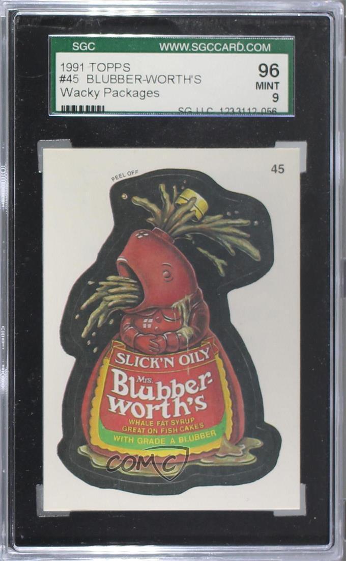 1991 Topps Wacky Packages Mrs Blubberworth\'s (Coupon Back) #45 SGC 9 MINT 2p4