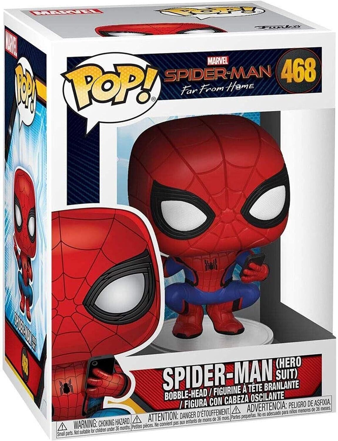 Funko Pop Spiderman Far From Home Spiderman Selfie Hero Suit Figure w/ Protector
