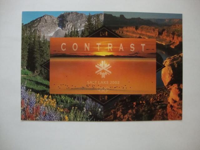 Railfans2 328) Postcard, The Salt Lake 2002 Olympic Winter Games, 