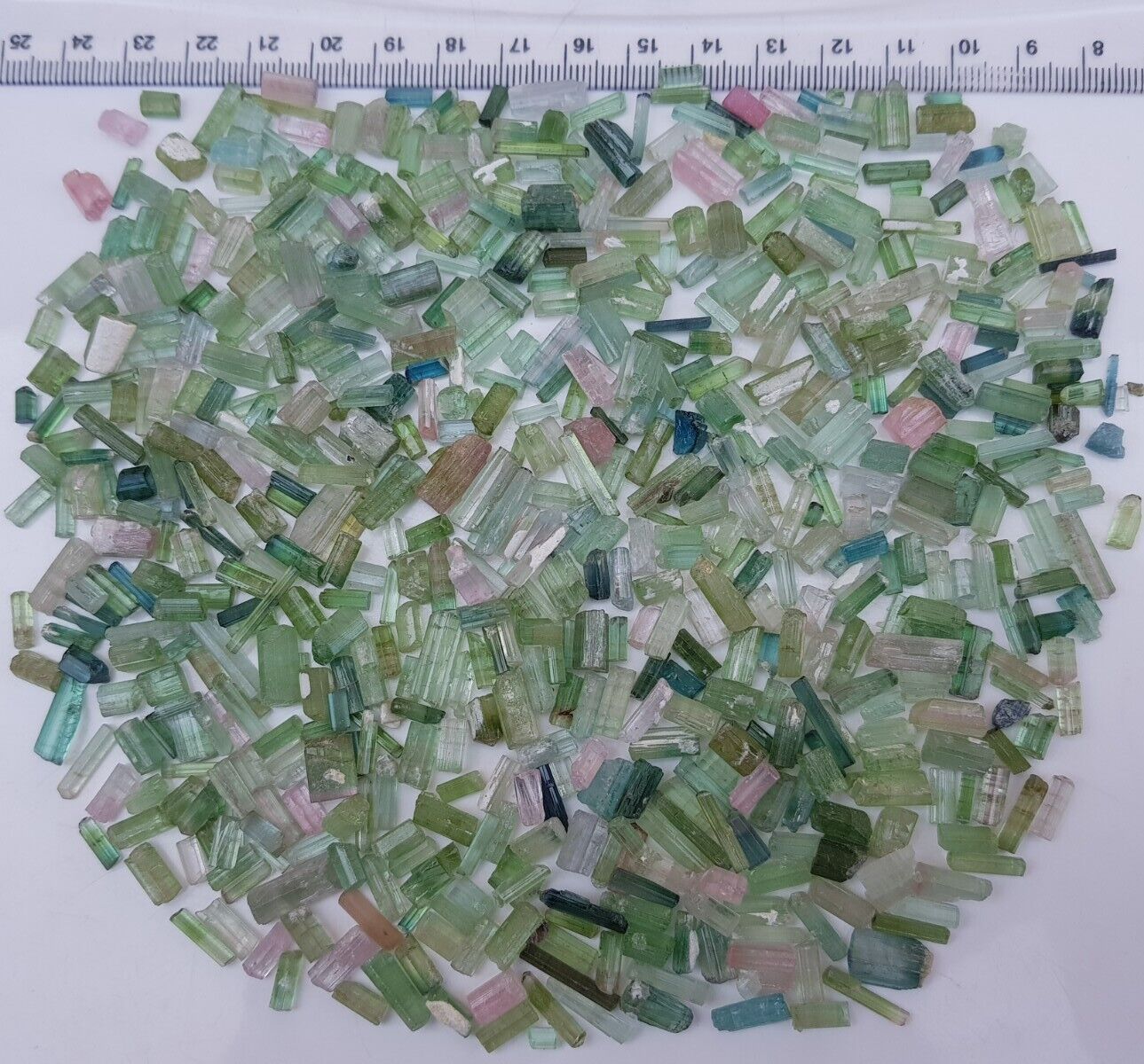 645 Carat Natural Mint Green+Mix Tourmaline Crystals from Afghanistan Wholesale