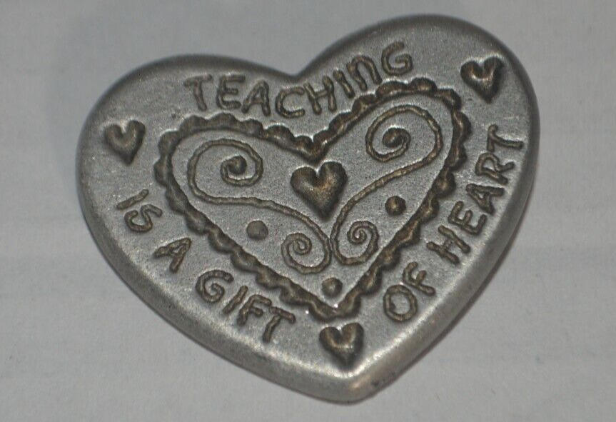 Teaching is a Gift of Heart Lapel Pin Heart-Shaped