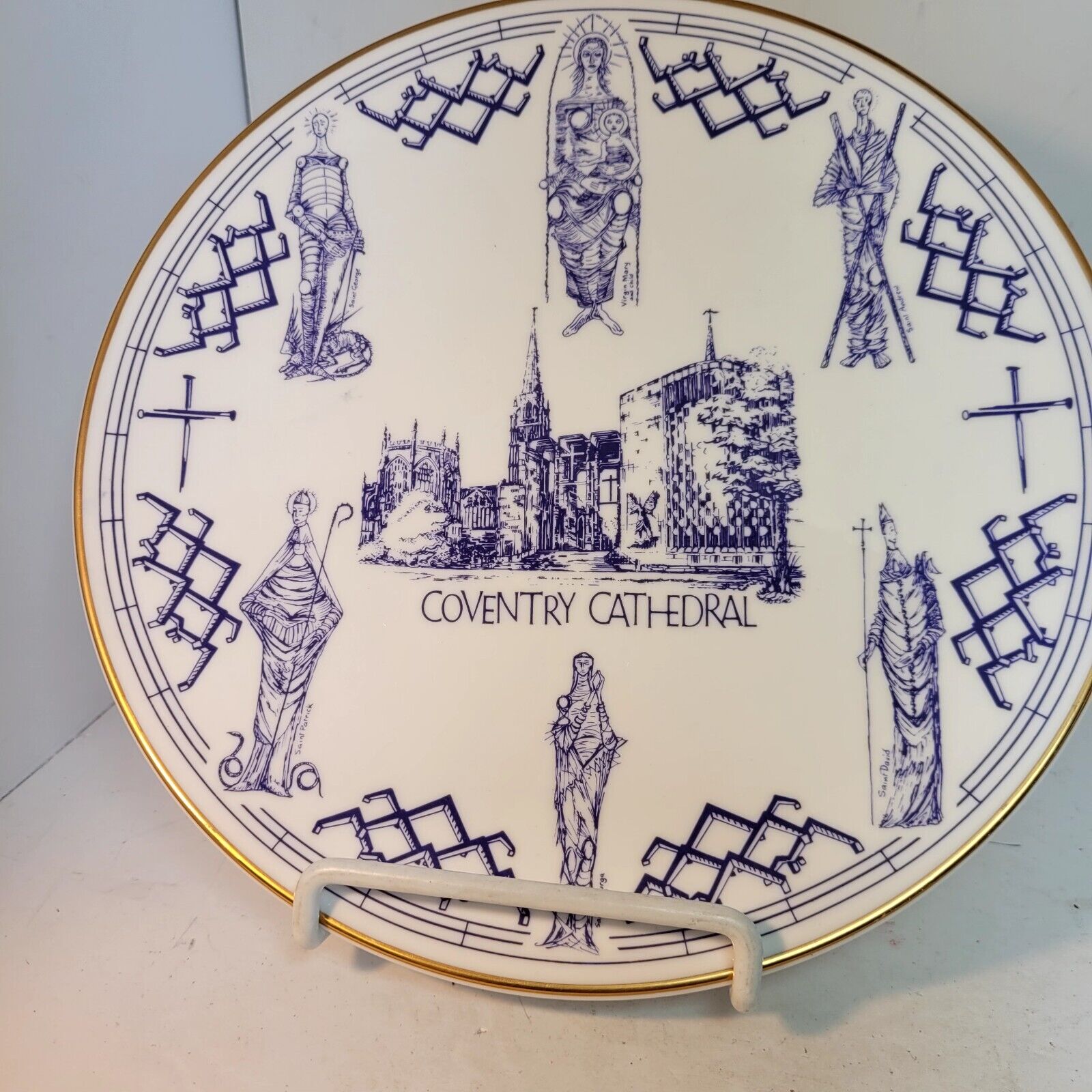 Vintage Coverswall Bone China Coventry Cathedral  Silver Jubilee 8.5\