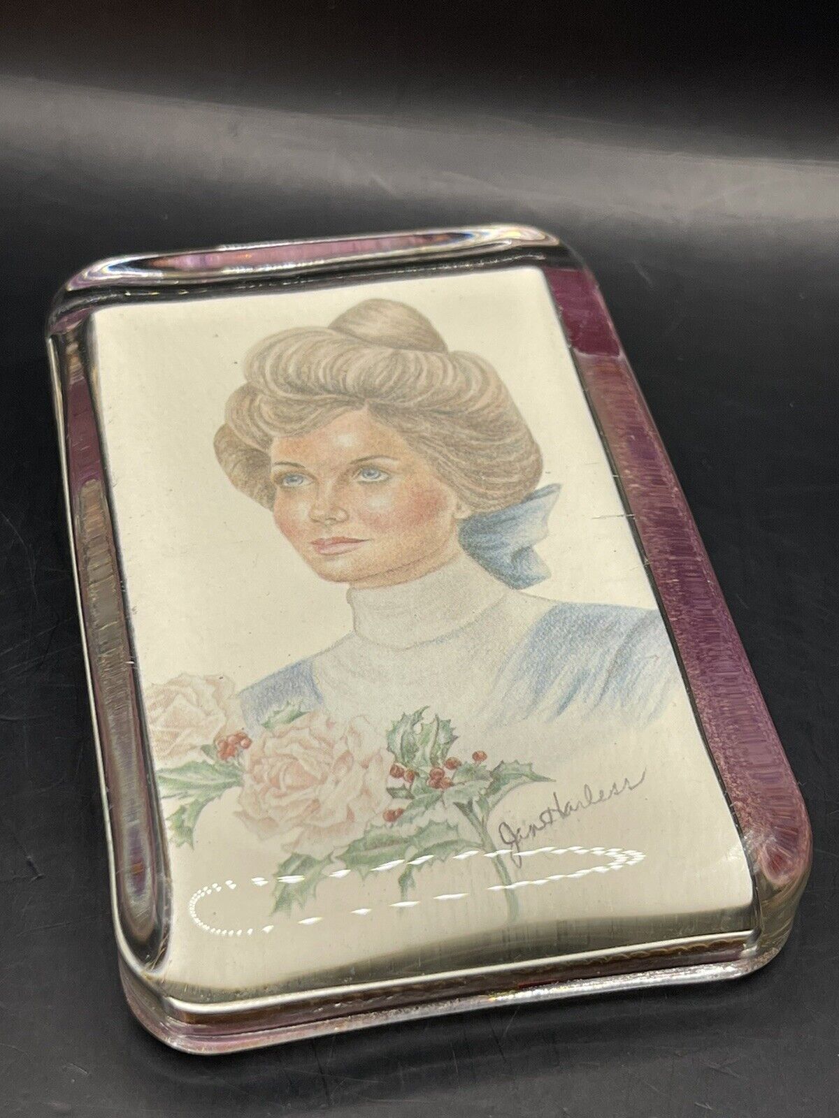 Vintage Victorian Lady Paperweight