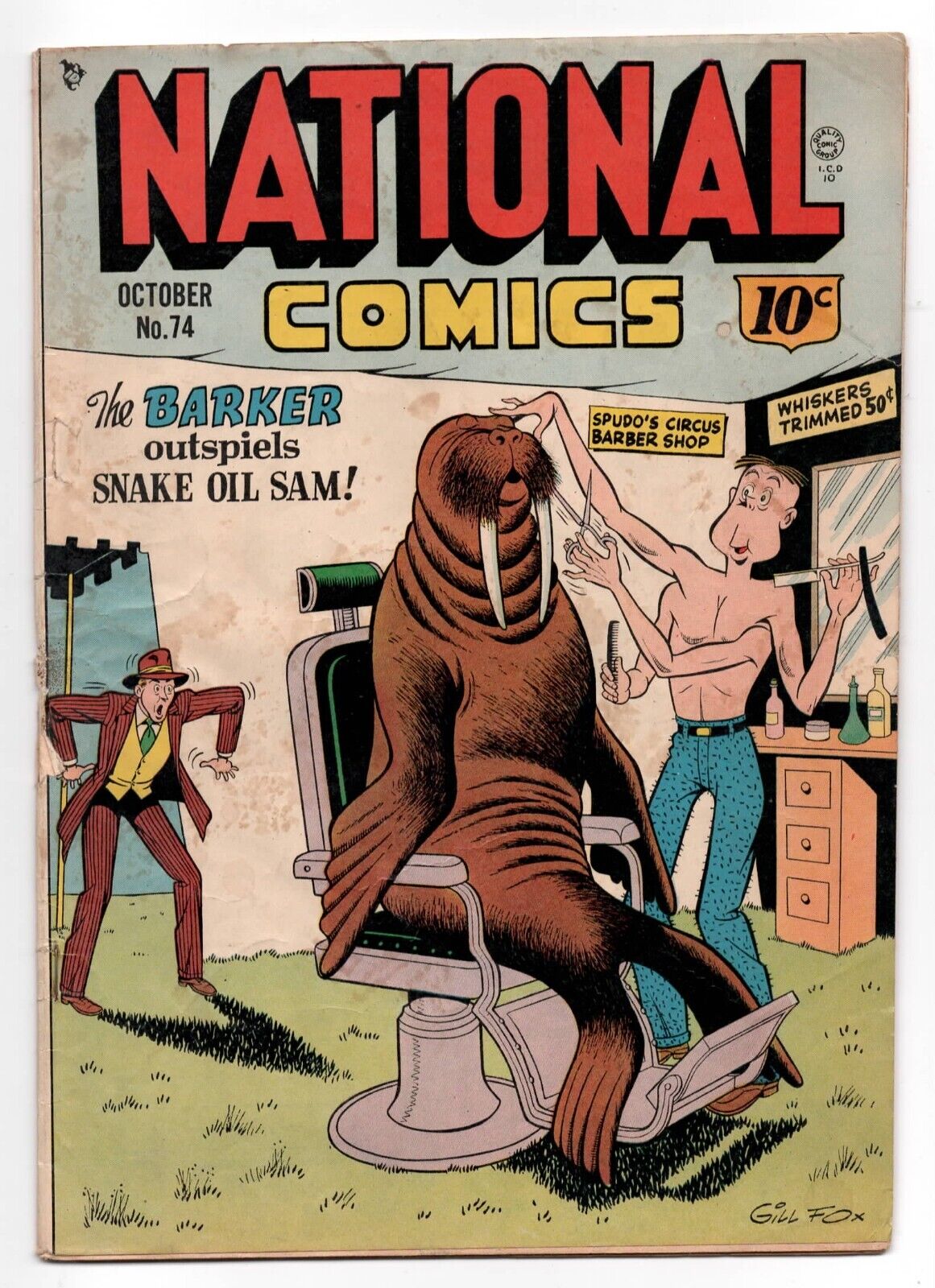 National Comics #74 (Quality, 1949) Humor, GGA, Bondage Panel | PR 0.5