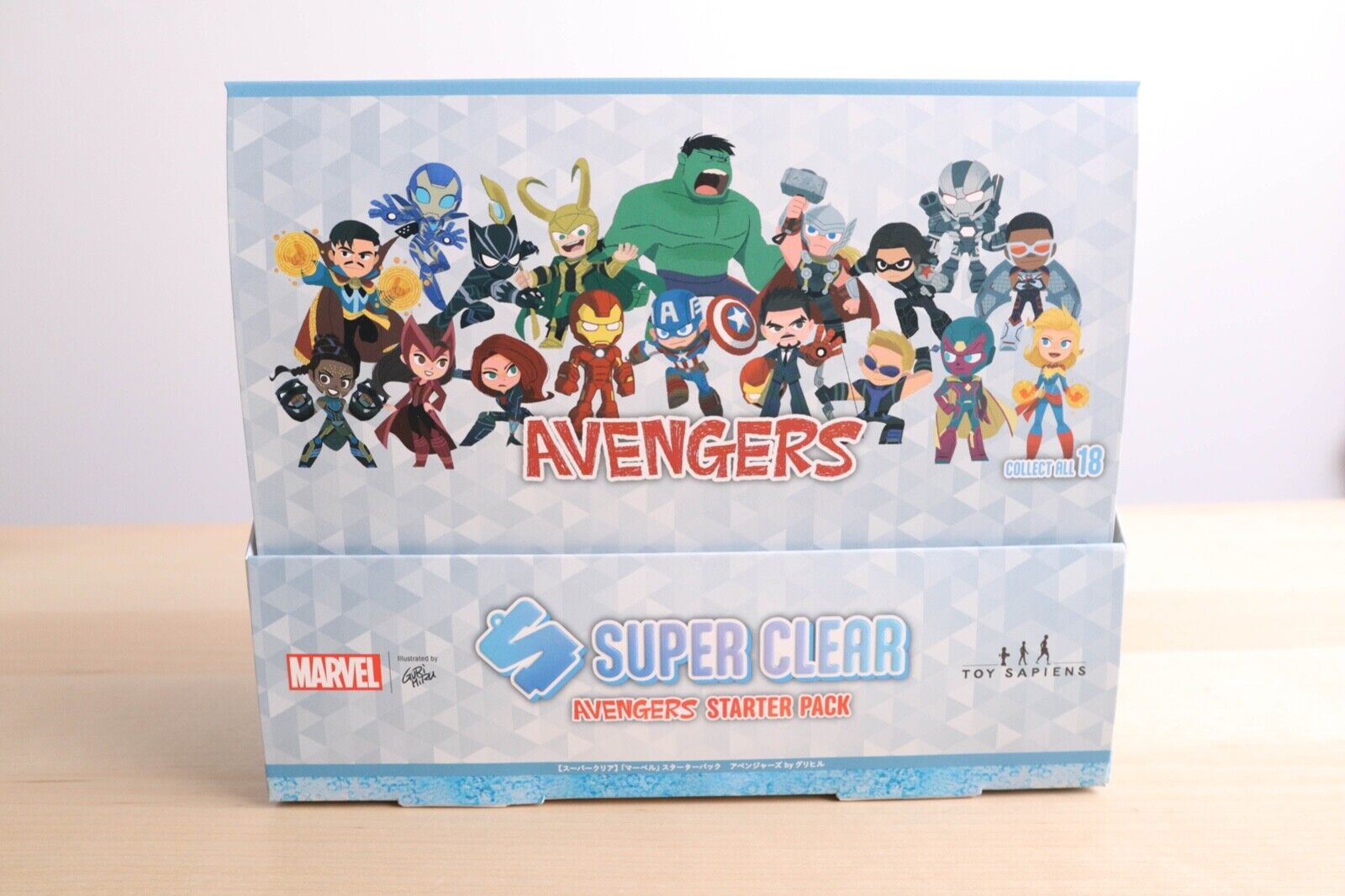 Marvel Super Clear Avengers Starter Pack Toy Sapiens Gurihiru - Pack of 18