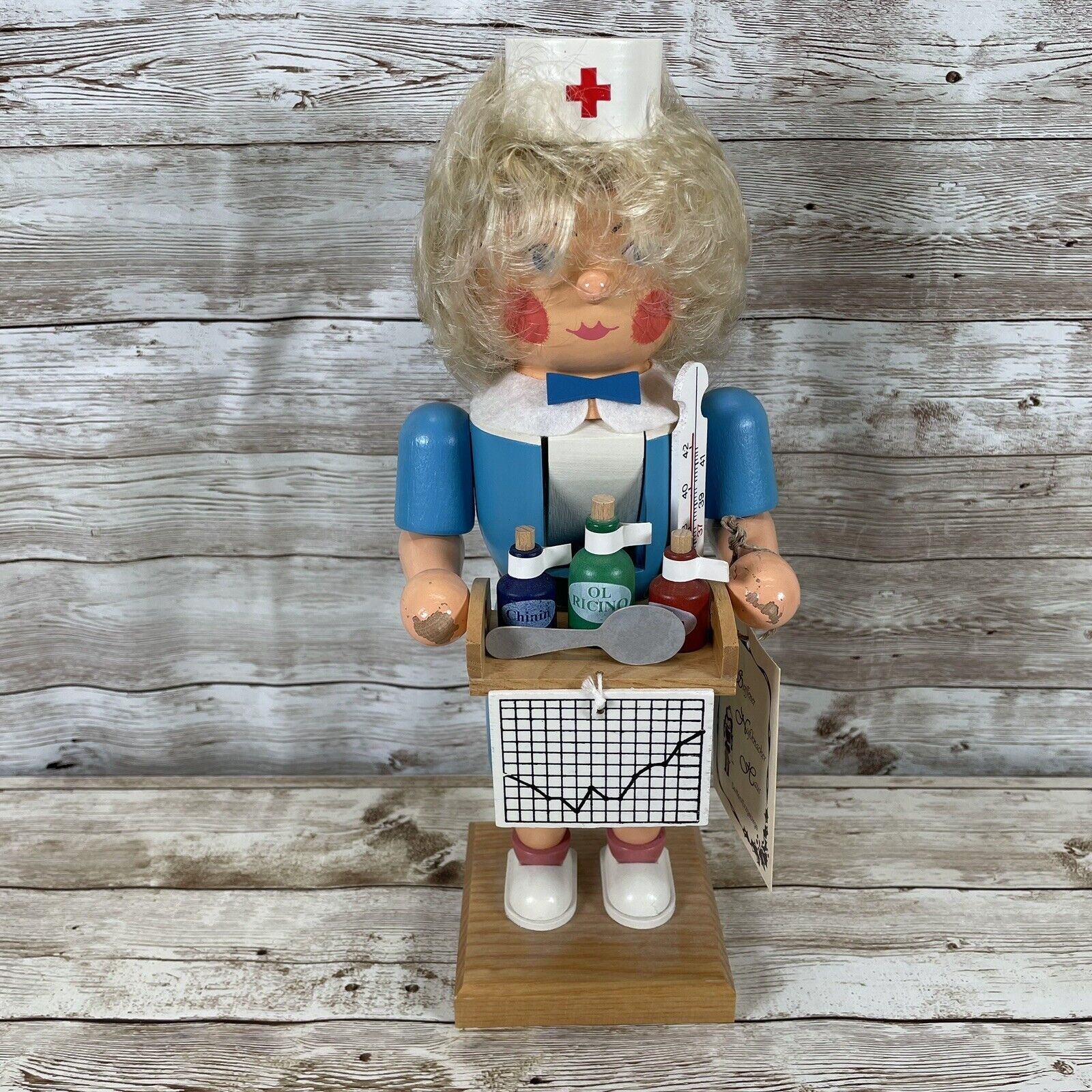 German Seiffener Nussknackerhaus Christian Ulbricht Nurse Figurine Germany 11\