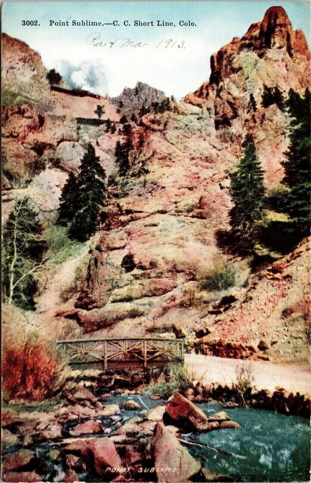 Point Sublime Short Line Colorado Scenic Mountain Landscape DB WOF Postcard