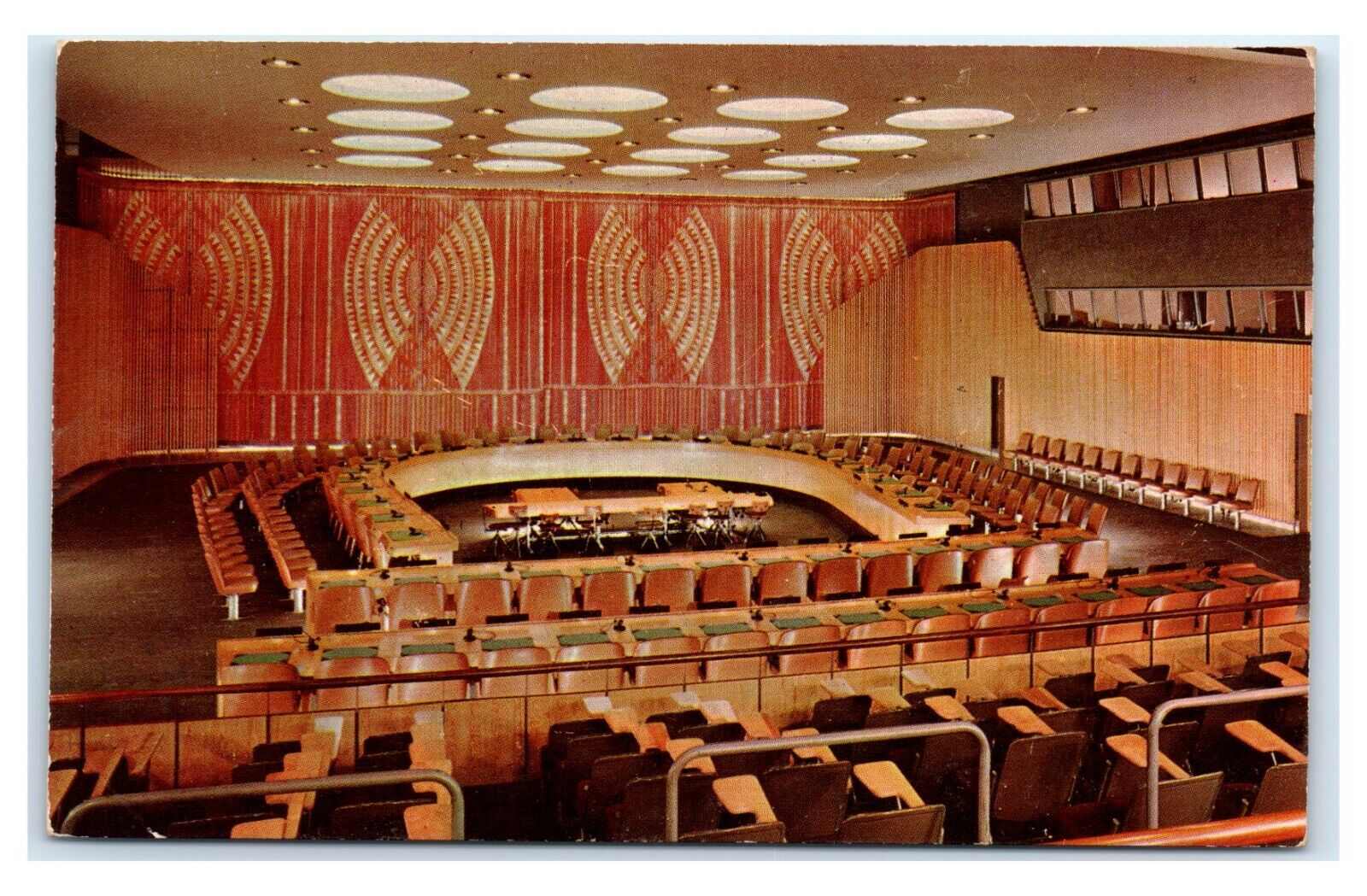 Postcard Economic & Social Council Chamber - United Nations, New York N7