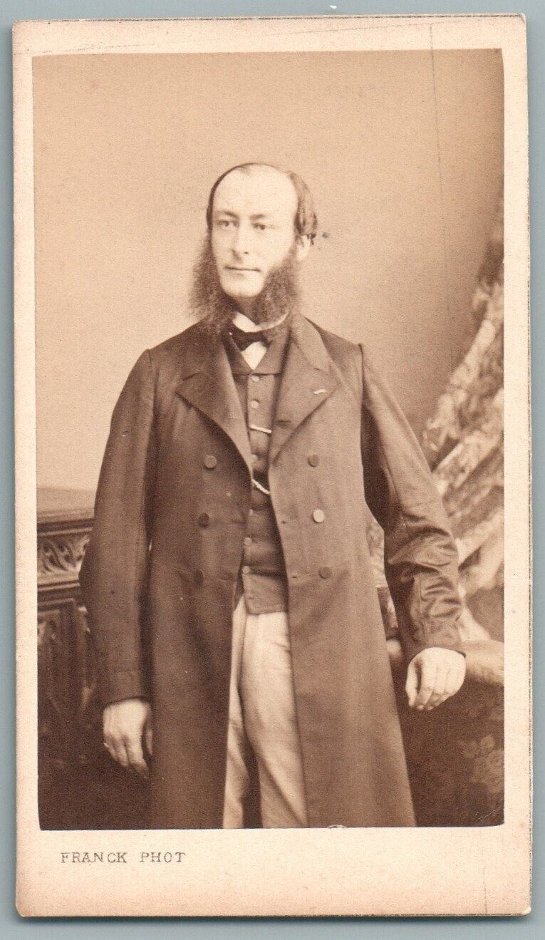 1860 CDV Man Named Mr. Doné Doni? Photo albuminated by Franck in Paris