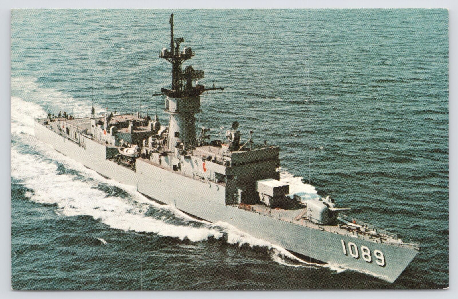 Military~Air View USS Jesse L Brown~Vintage Postcard