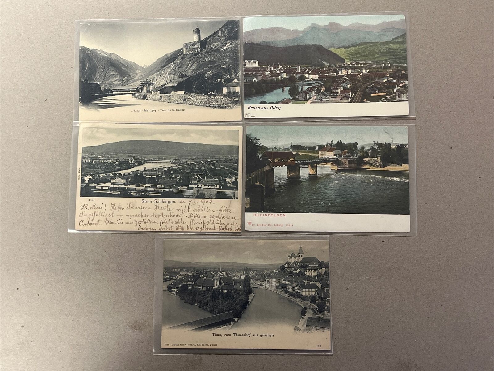 Various Vintage Switzerland Suisse Postcards Lot Of 5 Postcards Postkarte Carte 