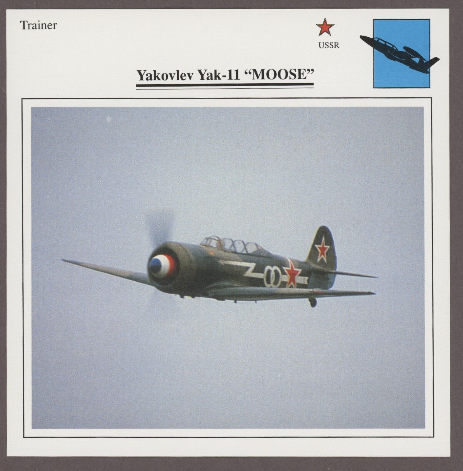 Yakovlev Yak-11 Moose  Edito Service Warplane Air Military Card USSR