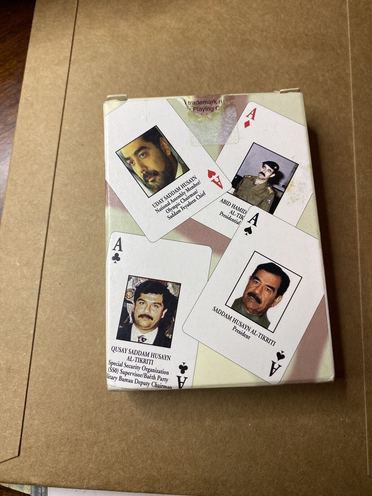 Iraqi Most Wanted Playing Cards Saddam  /Iraq Operation Enduring Freedom New