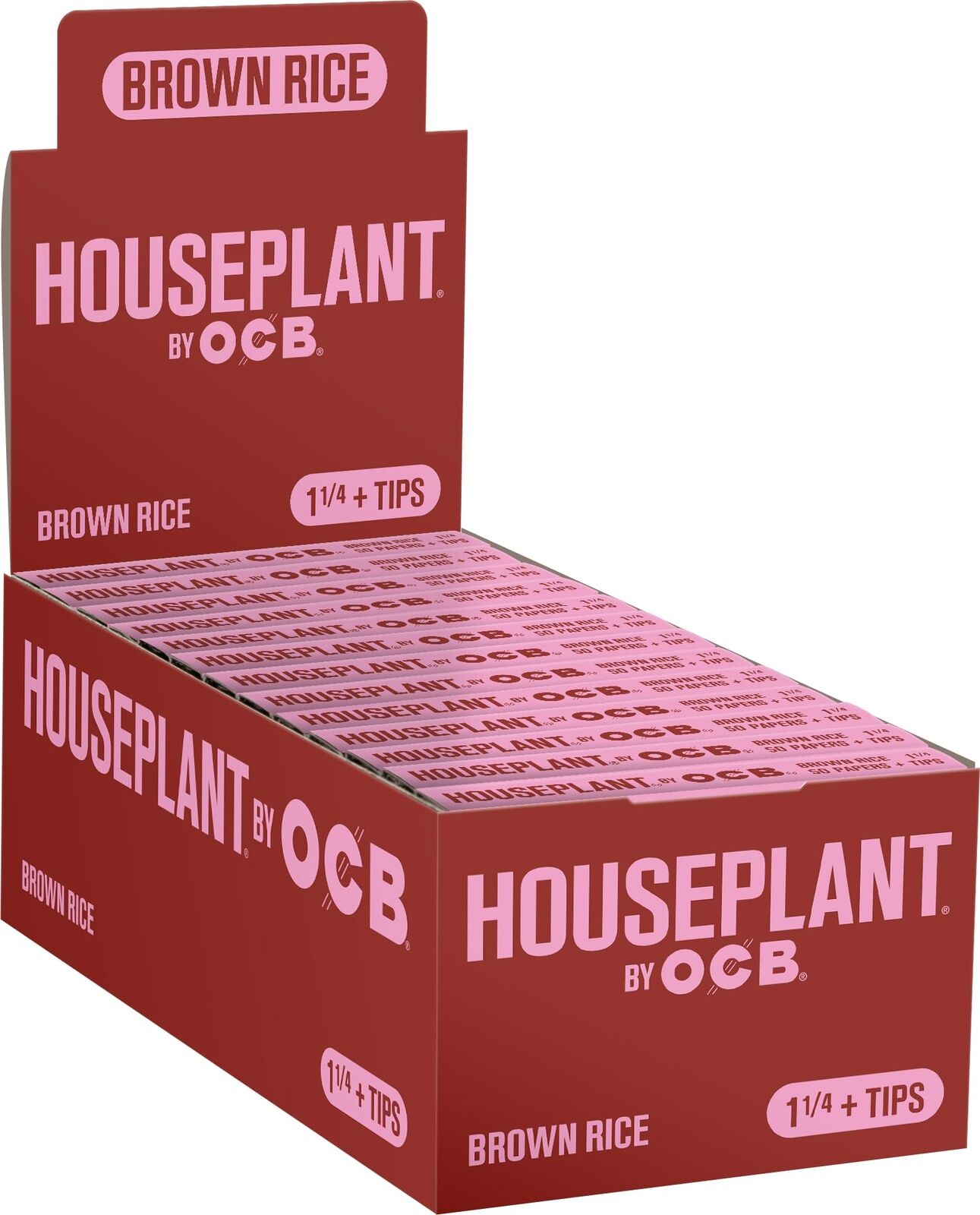 Houseplant® by OCB® Brown Rice 1 1/4 Rolling Papers + Tips