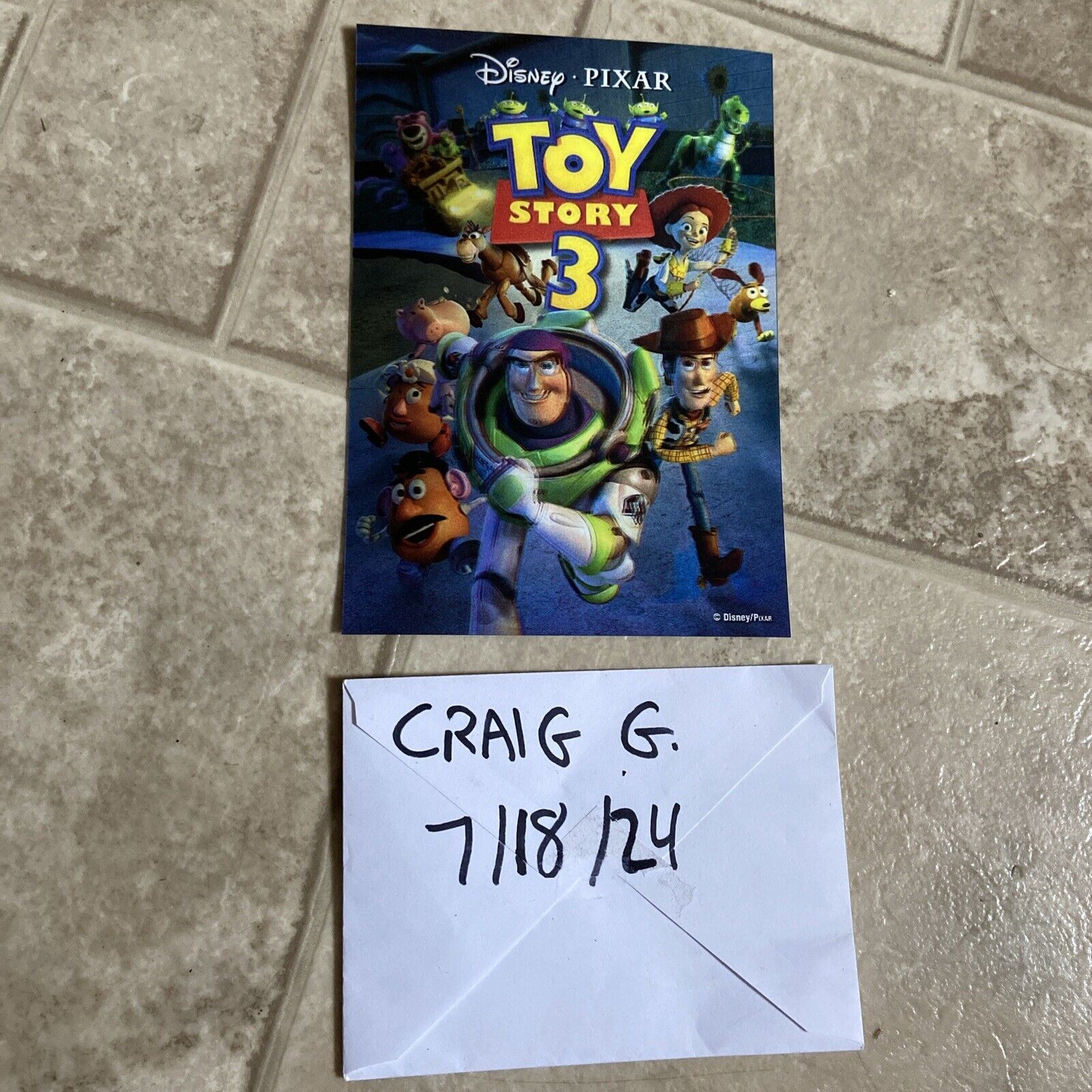 Disney 3D Lenticular Card Toy Story 1 Very RARE OOP Movie Club