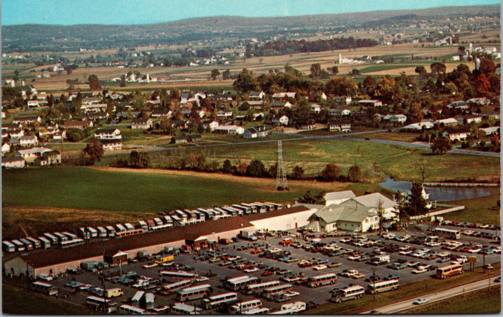 Meadowbrook Farmers Market~Leola, Pa.~Aerial View~Postcard~Unposted