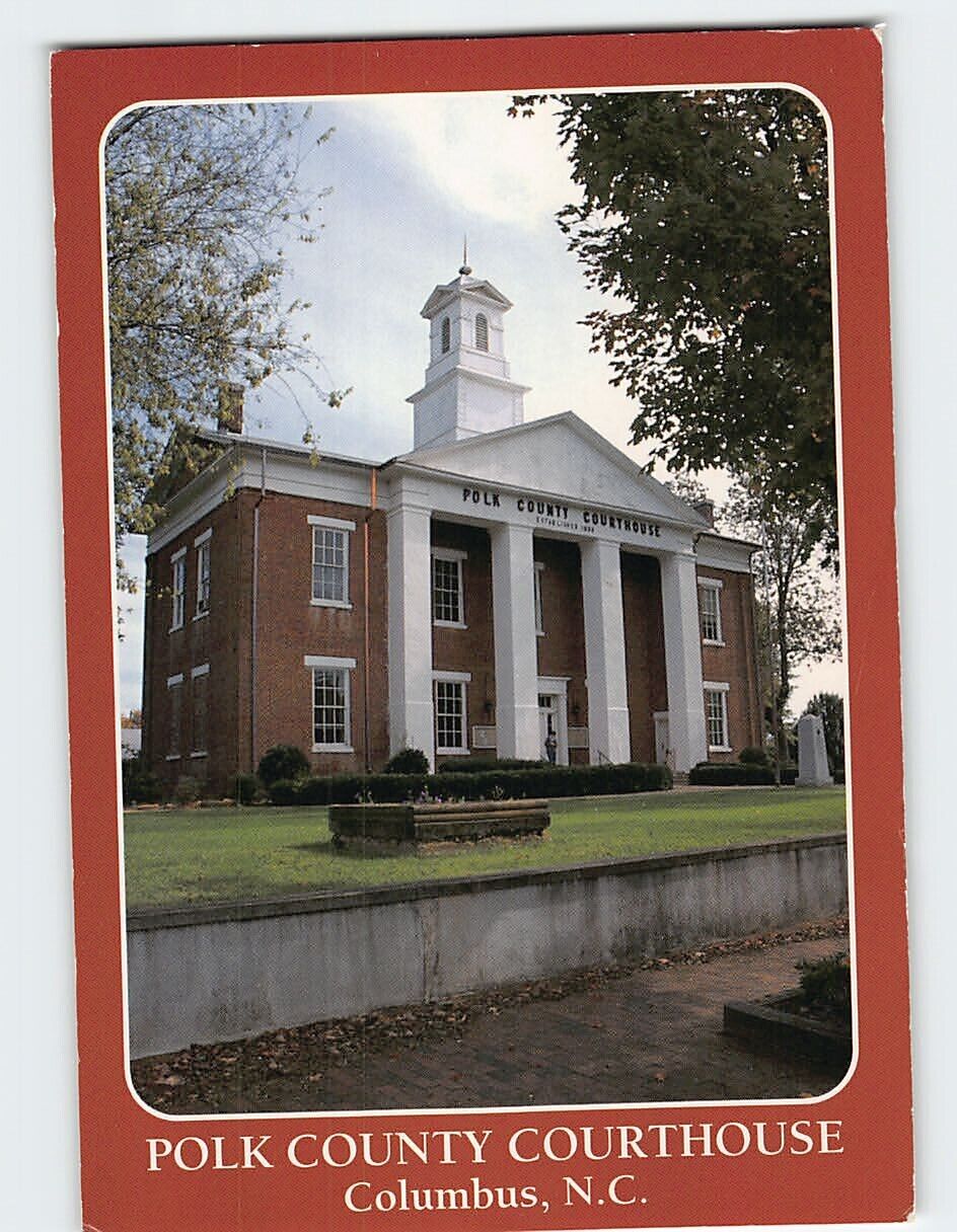 Postcard Polk County Courthouse Columbus North Carolina USA