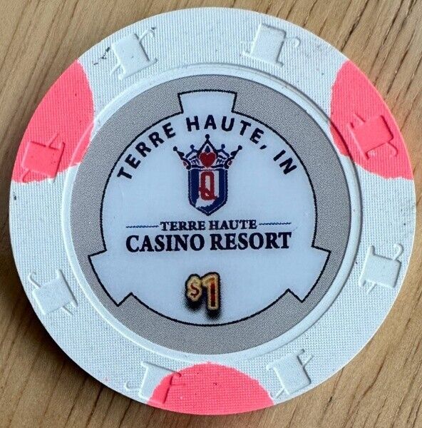 *** TERRE HAUTE CASINO RESORT $1 Casino Chip -  Terre Haute, IN  USA ***