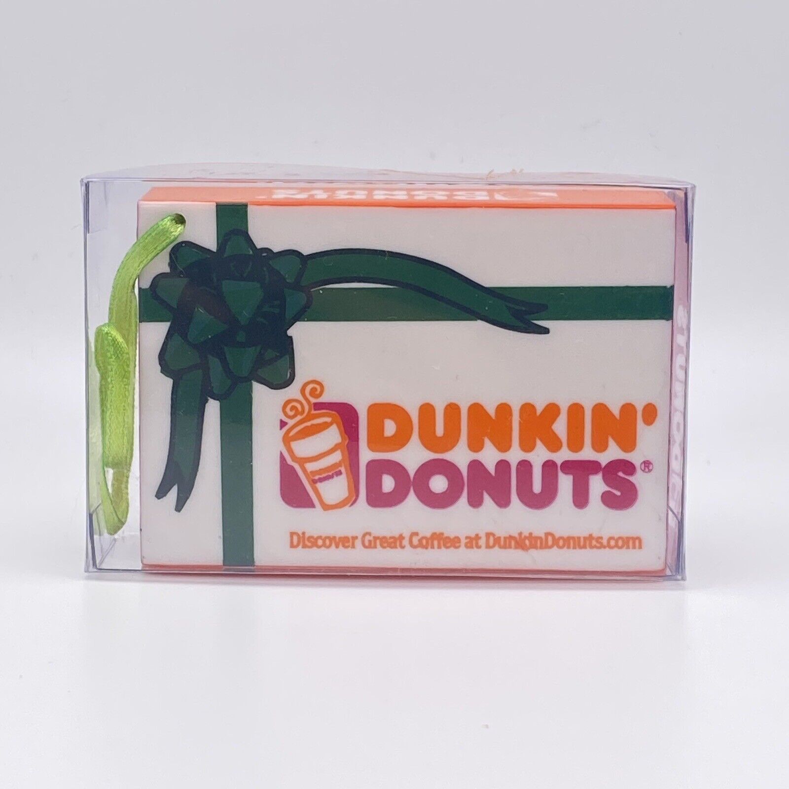 New Vintage Dunkin Donuts Donut Box Christmas 2001 Ornament NOS Collectable