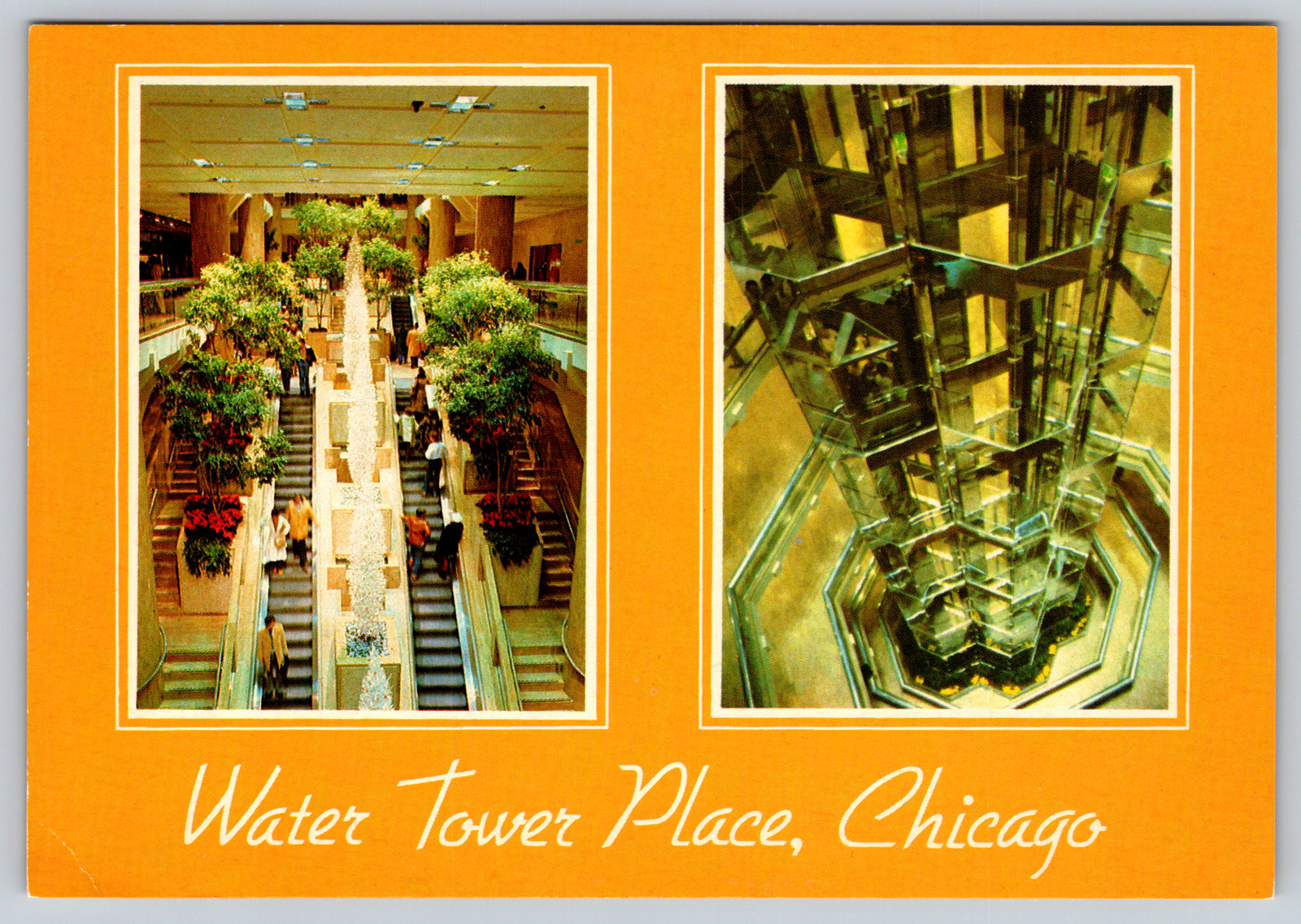 c1970s Water Tower Place Chicago Illinois Shopping Center Vintage Postcard