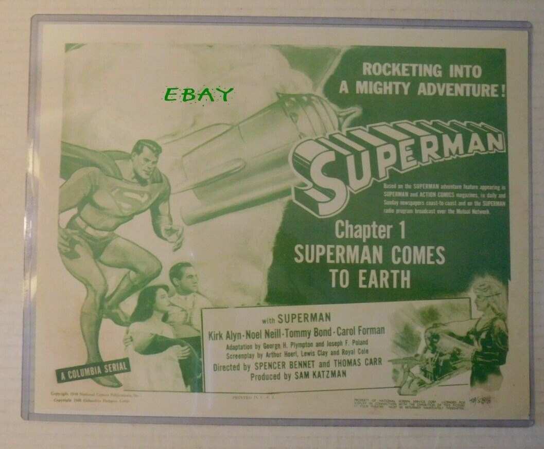 Superman Lobby Card Chapter 1 1948 Reproduction