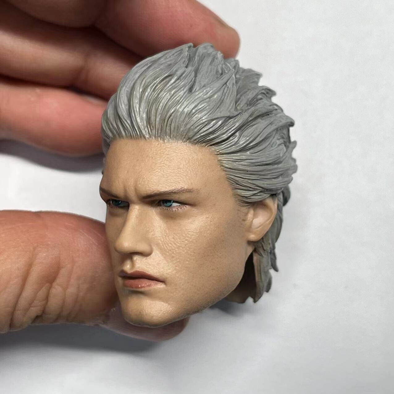 1:6 Male Hunter Vergil Head Sculpt Model For 12\'\' Male Action Figure Body Toy