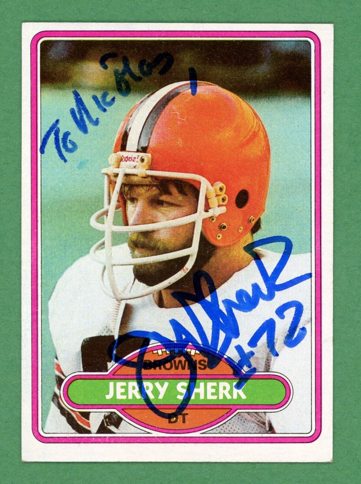 Jerry Sherk NFL Football Signed Trading Card X8159
