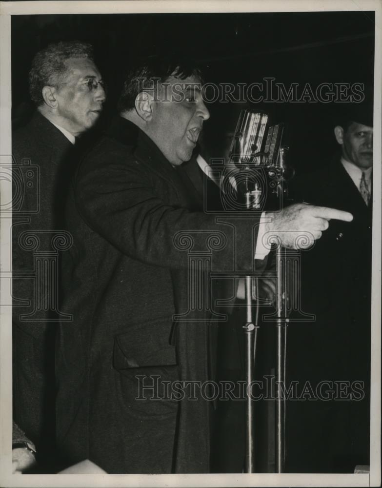 1937 Press Photo Mayor LaGuardia Closes Campaign for Re-Election NYC - neny27036