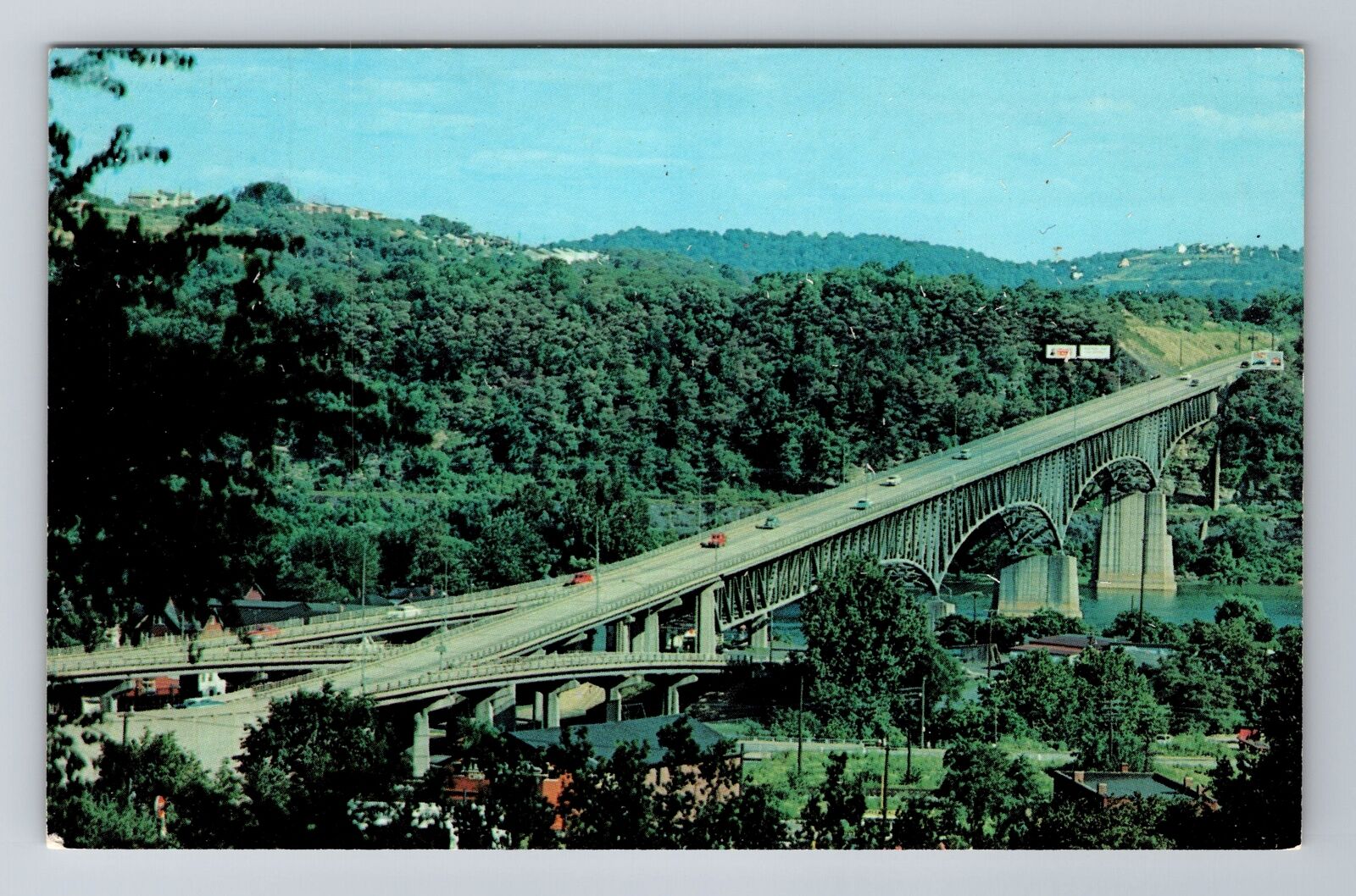 Tarentum PA-Pennsylvania, Kensington-Tarentum Bridge, Antique Vintage Postcard