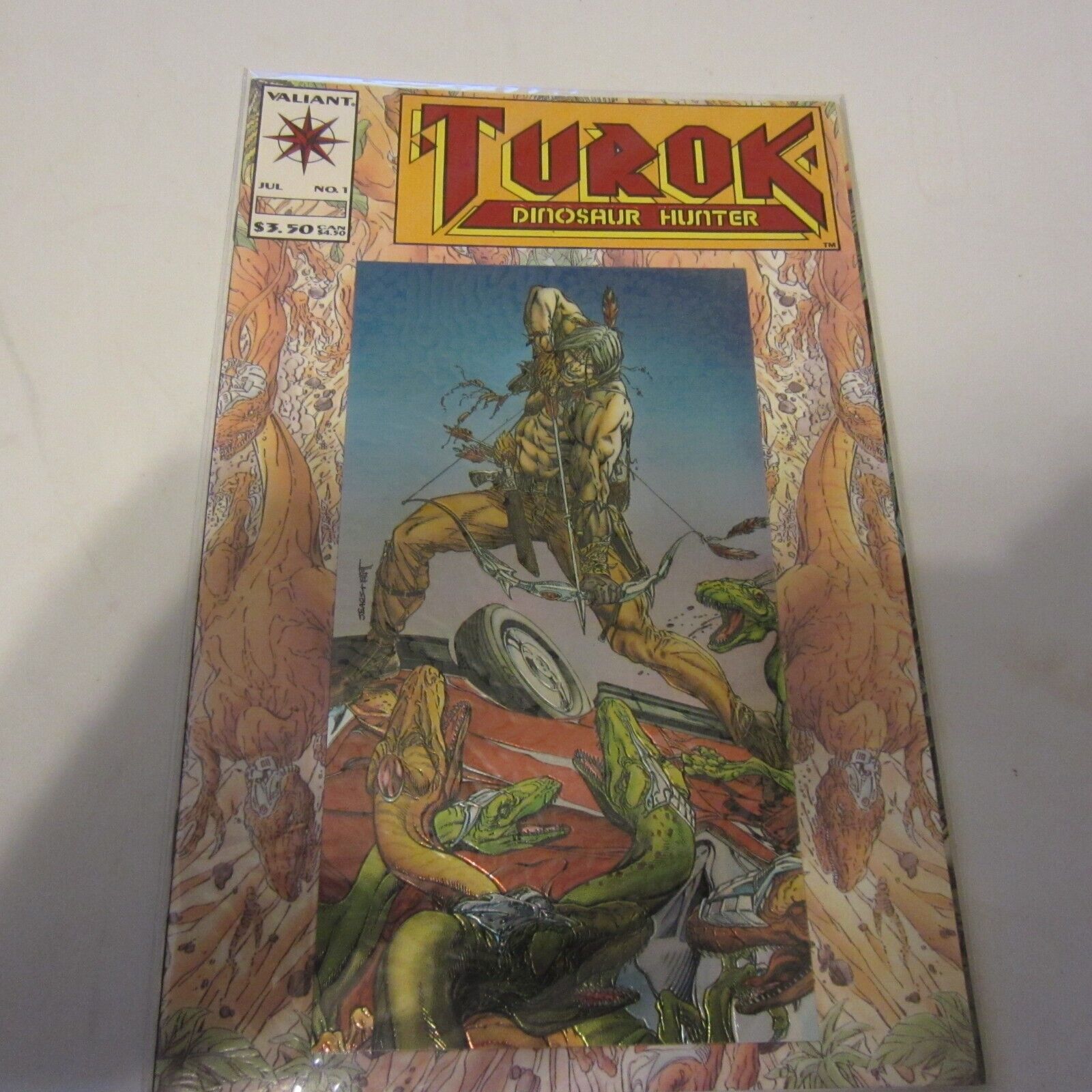Valiant Comics Turok Dinosaur Hunter #1  Embossed Foil & Chromium Cover baged