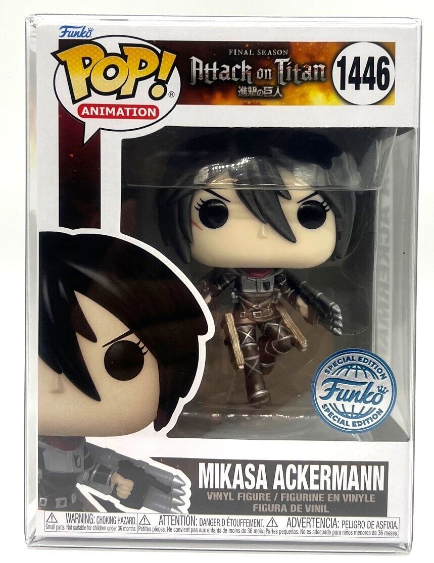 Funko Pop Attack On Titan Mikasa Ackernmann #1446 Special Edition Metallic