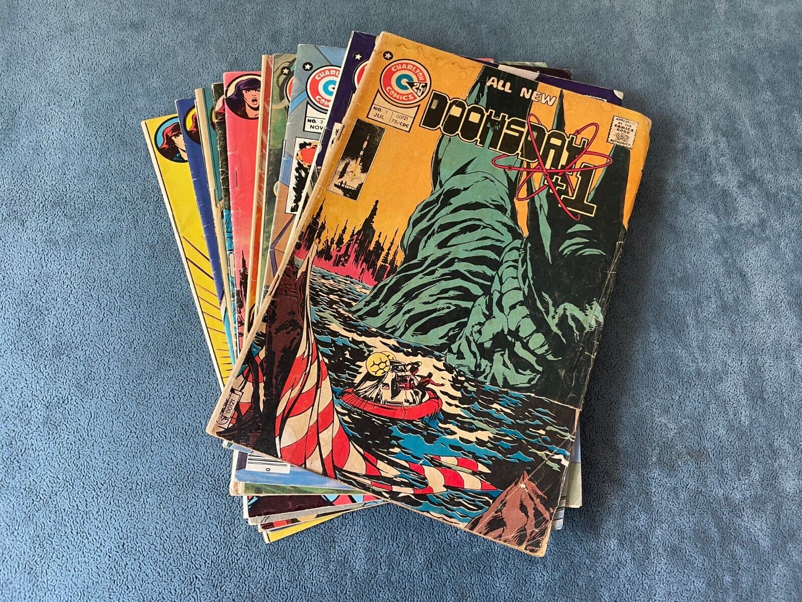 Doomsday +1 #1-12 Charlton Comic Book Complete Lot Set 1975 Mid Low Grades