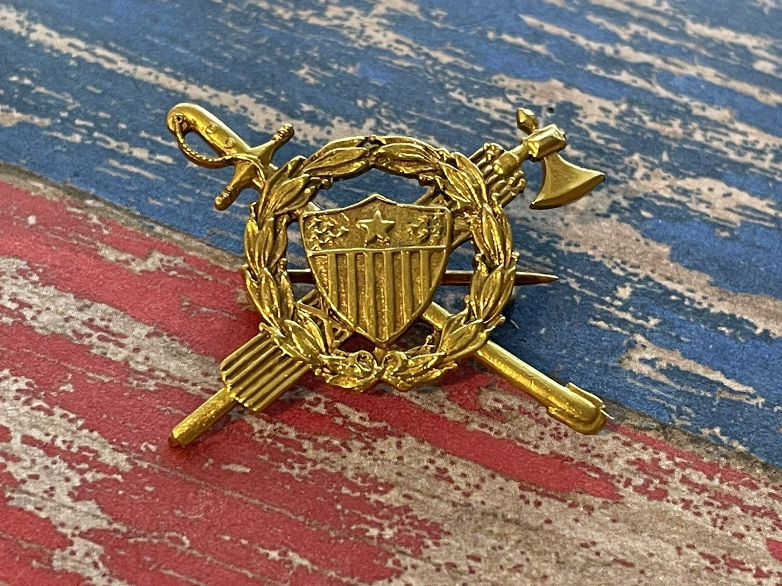 RARE WWI era USMC Adjutant & Inspector's Department Collar Insignia Badge Device