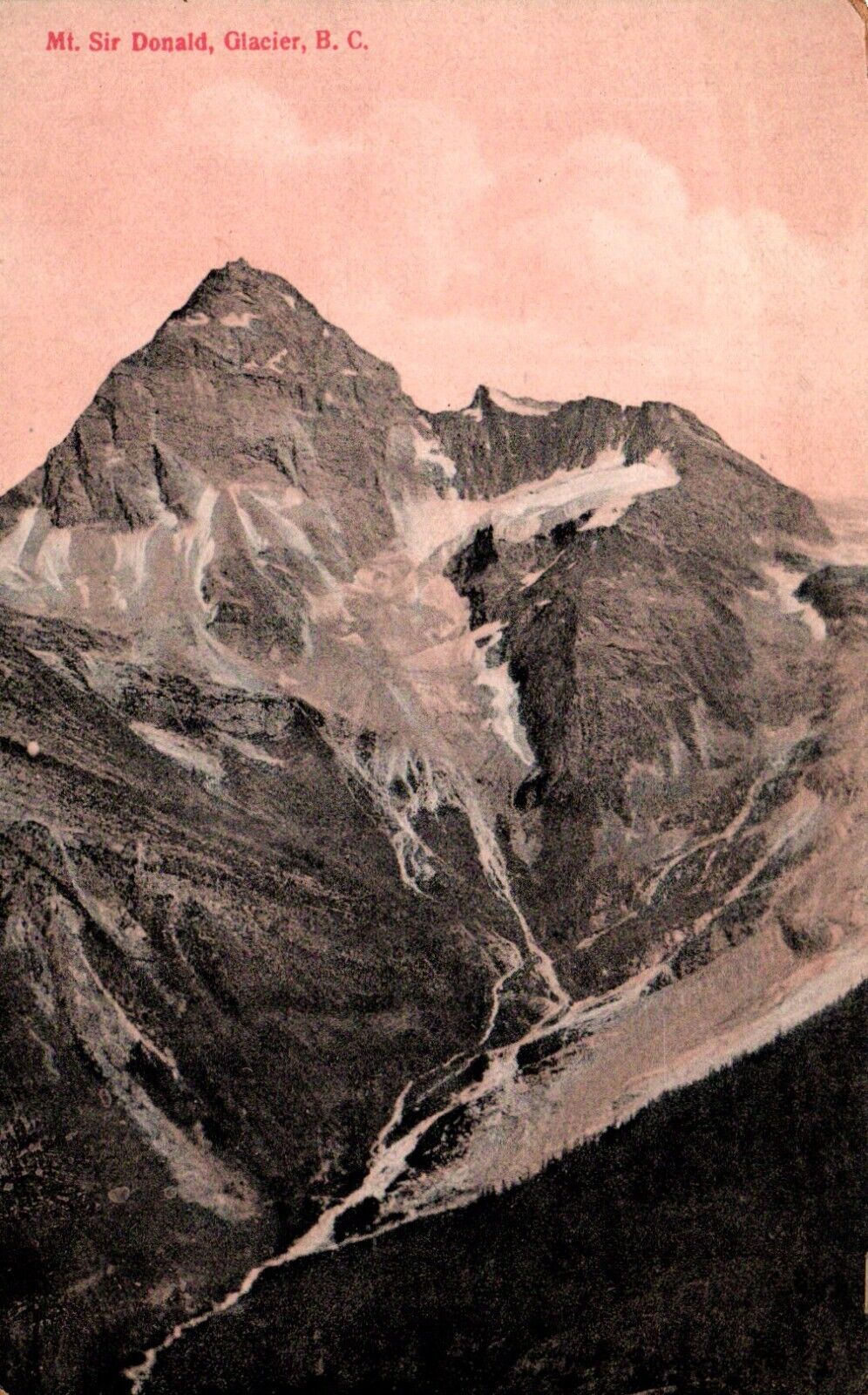 Mt. Sir Donald Glacier British Columbia Canada Postcard
