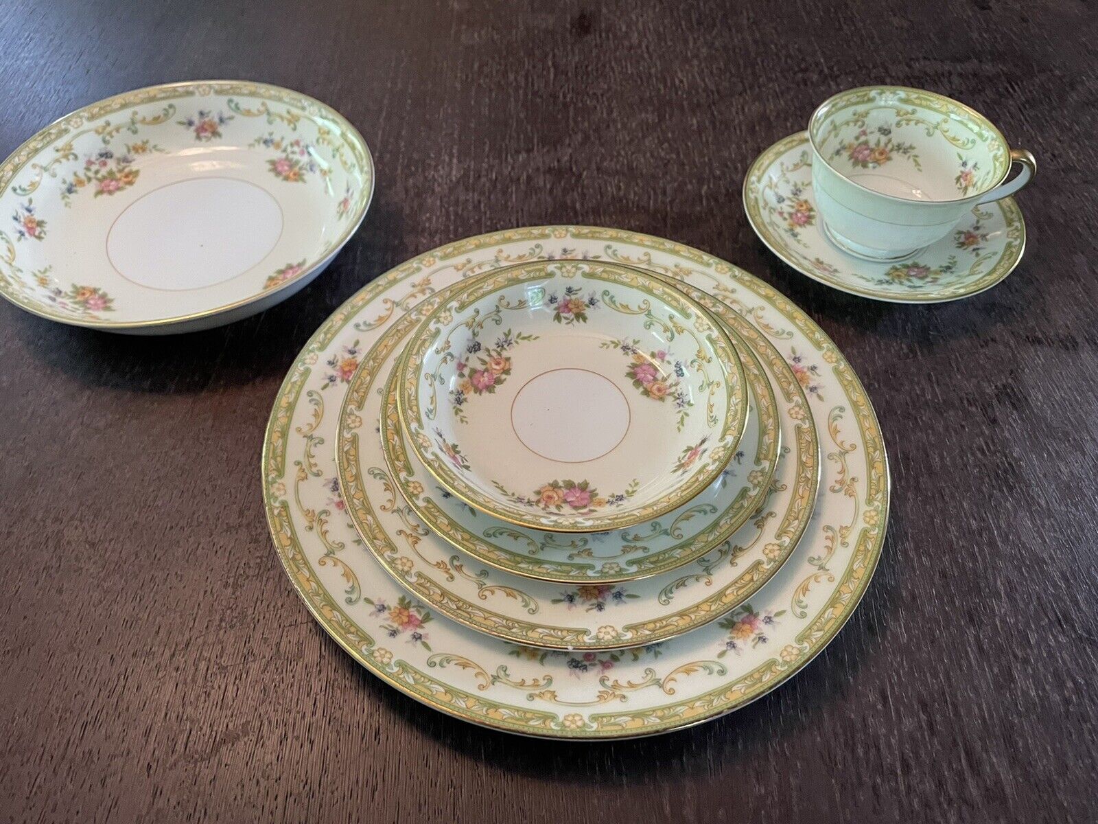 VINTAGE Noritake China Service Set for One Setting = 7 Pieces