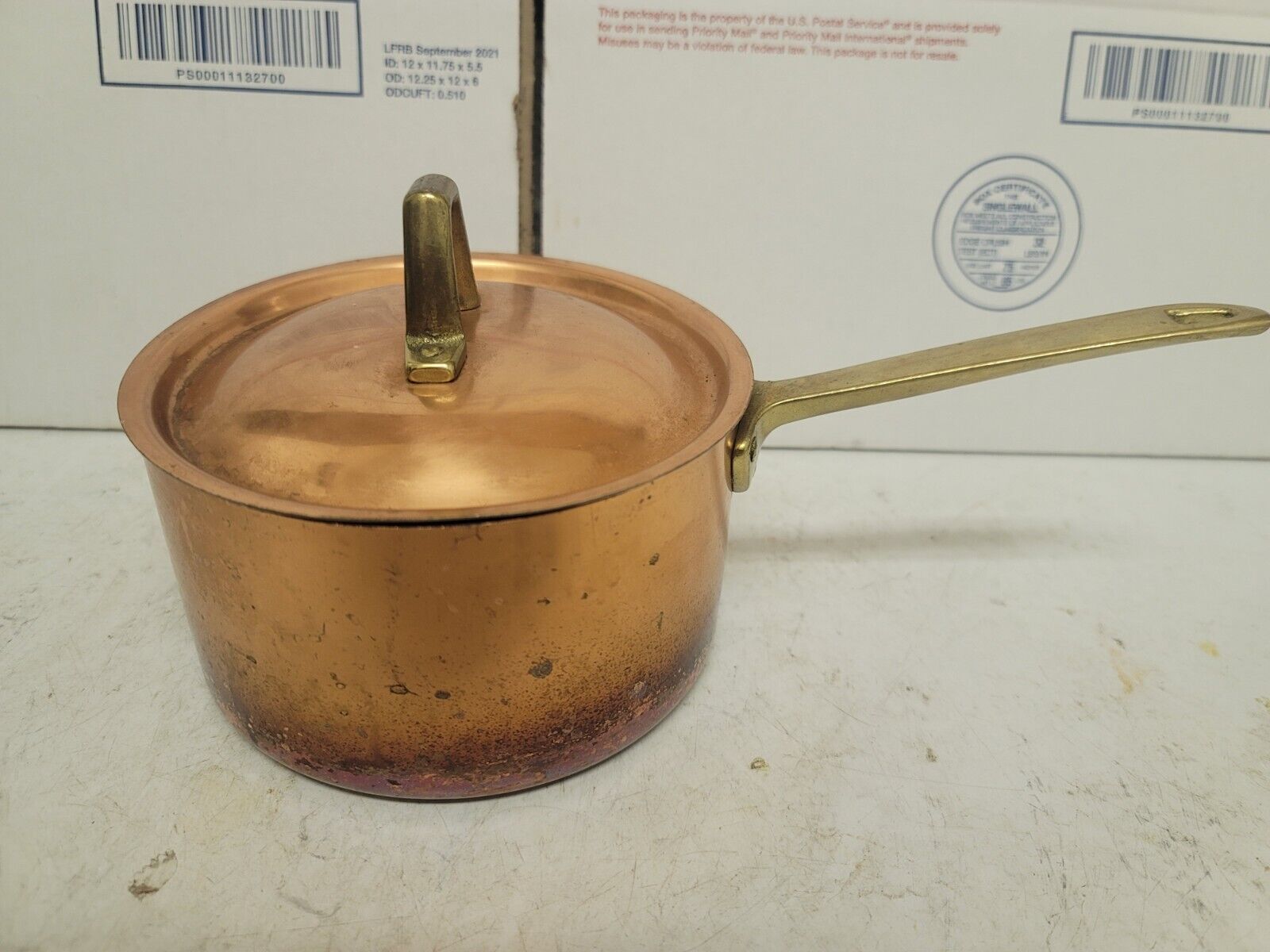 Vtg.  Solid Copper Paul Revere Saucepan