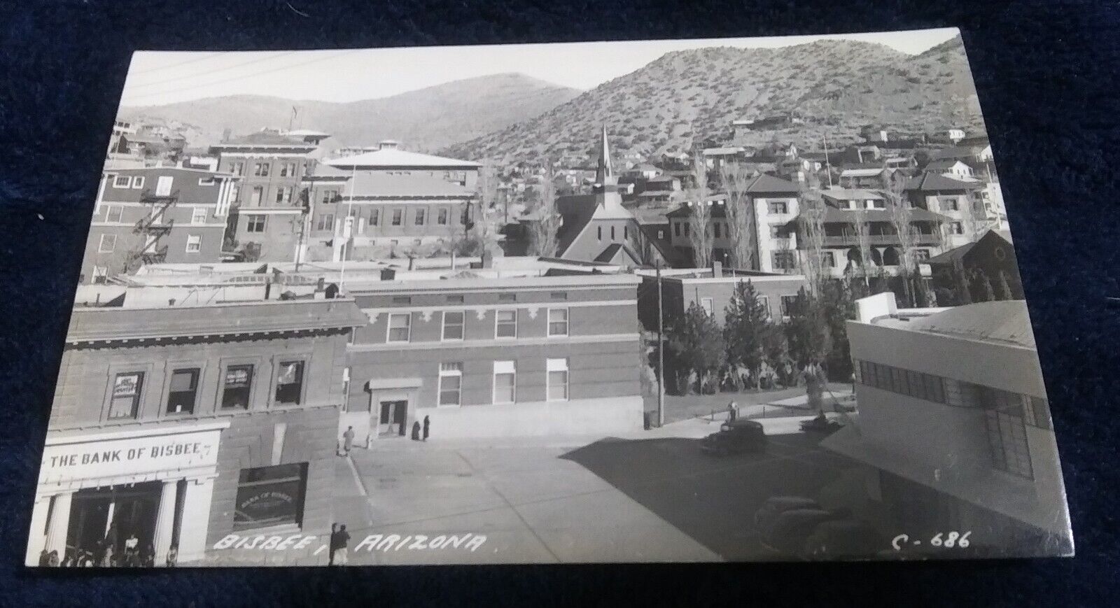 1930\'s RPPC Main St Town View Bisbee ARIZONA REAL PHOTO POSTCARD #3