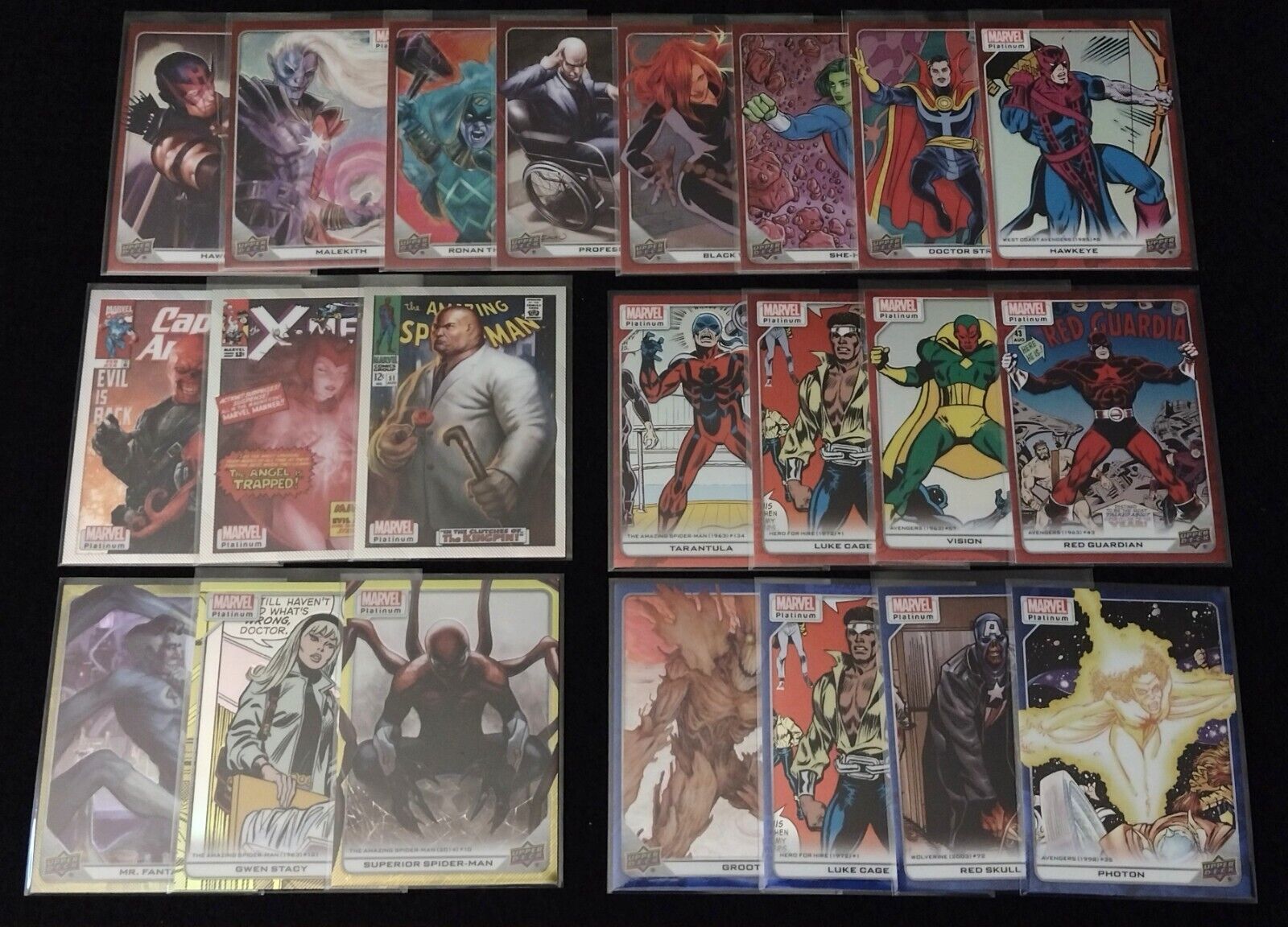 LOT OF (22) 2023 Marvel Platinum Blue+Yellow+Red+Cover Variant RAINBOW SpiderMan