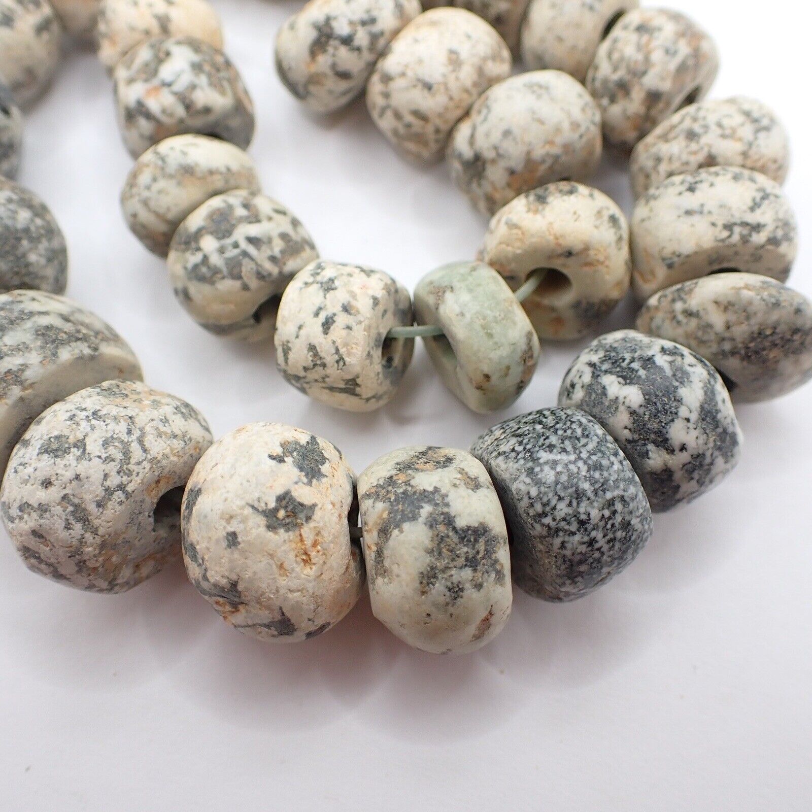30 pcs MALI GRANITE STONE African Dogon trade beads ancient old antique
