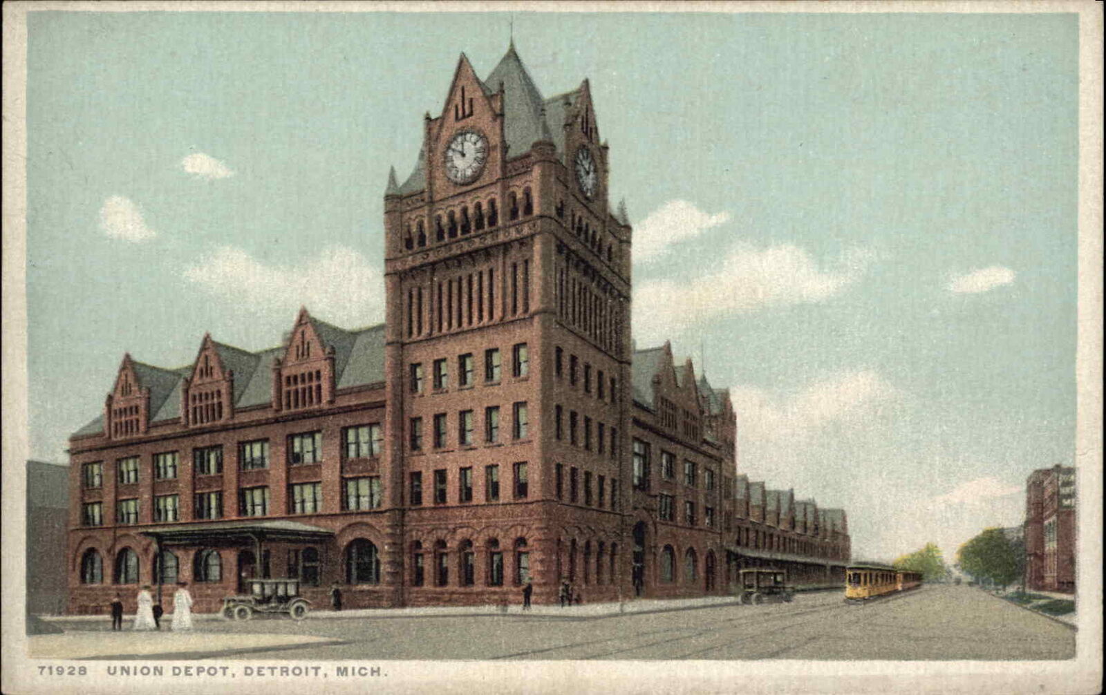 Detroit Michigan MI Union Depot 71928 Detroit Publishing c1910 Postcard