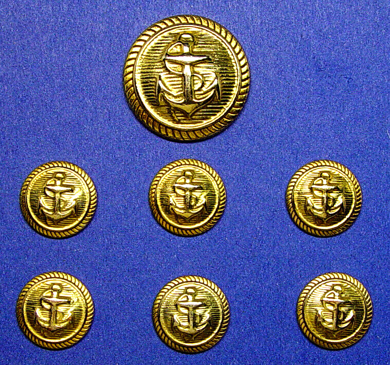 DSQUARED2 replacement buttons 7 gold tone metal blazer buttons, good used cond.
